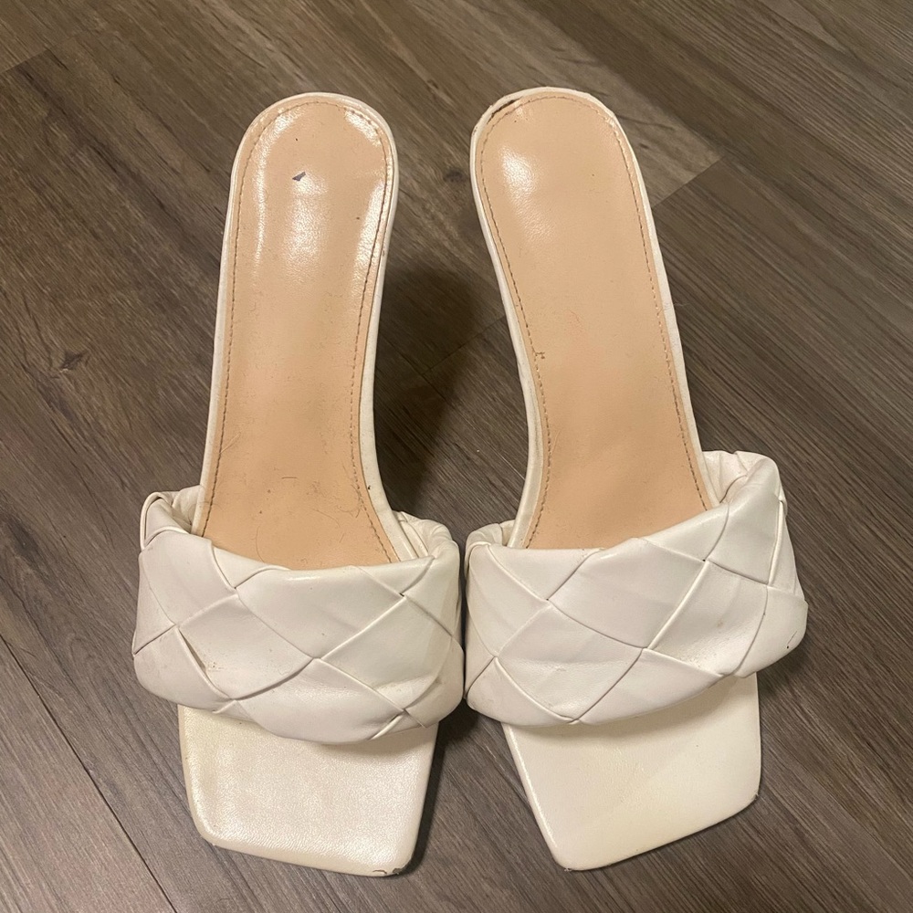 Bottega Inspired Padded Mule Heels